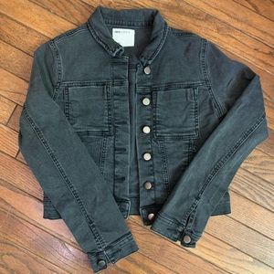 ASOS Washed Black or Dk Grey Jean Jacket size 6